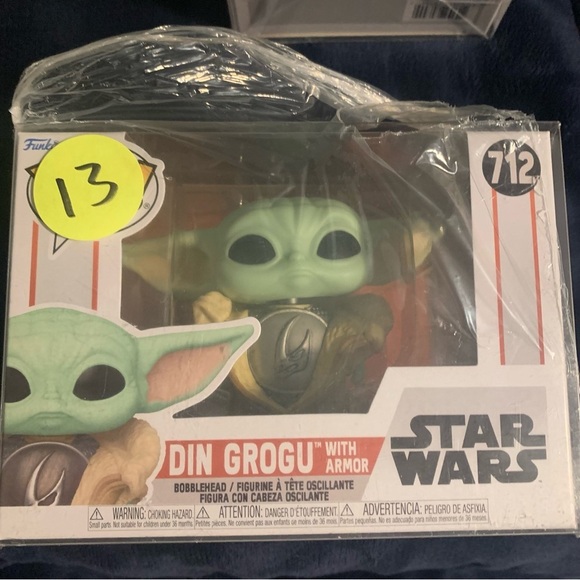 Funko Pop! Star Wars Din Grogu Bobblehead w/ Armor in Pop Protector #712, [New] - Picture 5 of 7